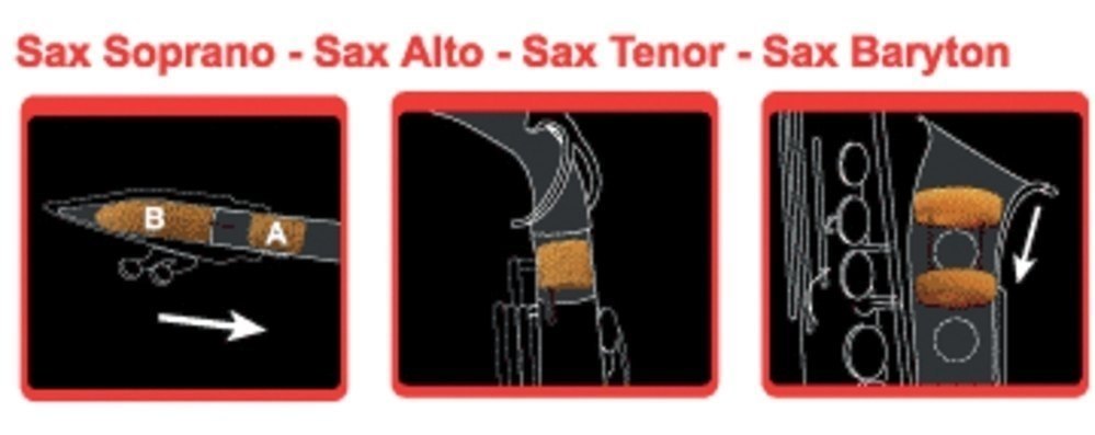 Saxmute Dämpfer für Sopransaxophon mit 2 Hälsen