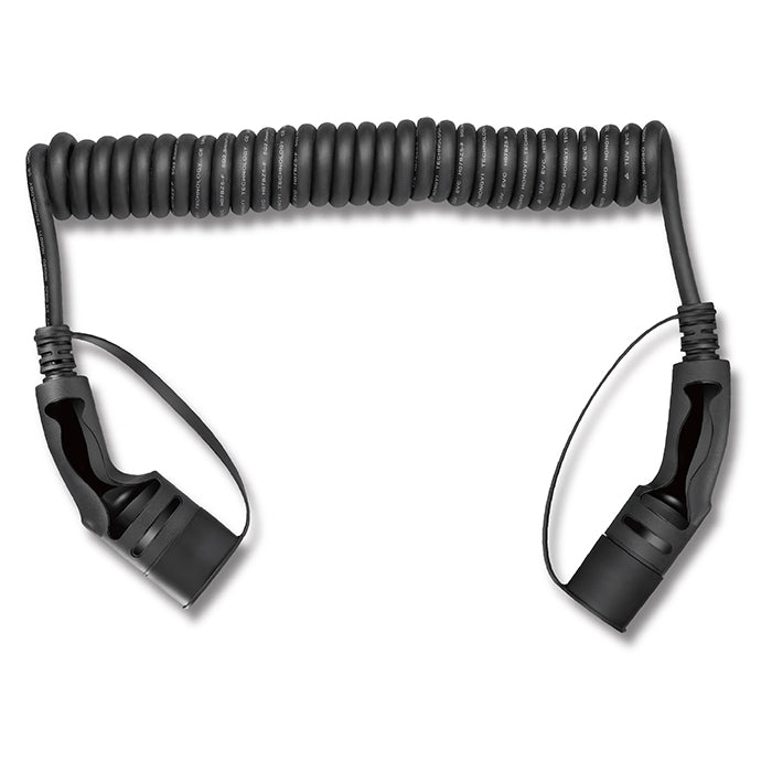 Spiralladekabel Typ 2 16A 3-phasig 5 Meter