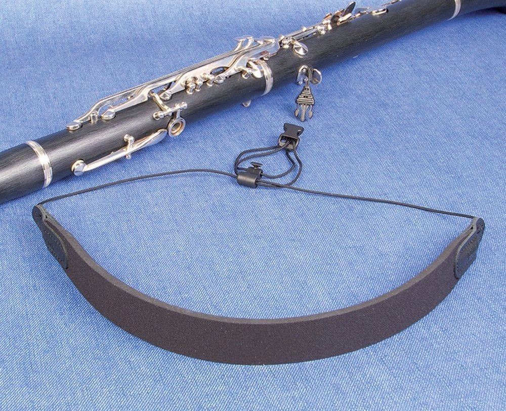 Neotech Clarinet Loop Strap, schwarzer Klarinettengurt, 44,5 bis 58,4 cm