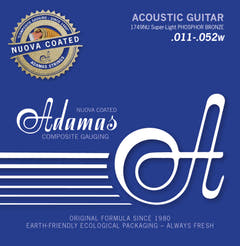 Adamas Saiten für Akustikgitarren Nuova phosphor bronze beschichtet - Super-Light .011-.052 (1749NU)