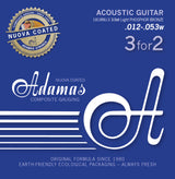 Adamas Saiten für Akustikgitarren Nuova phosphor bronze beschichtetes set (3) - Set von 3 Light .012 (1818NU-3)