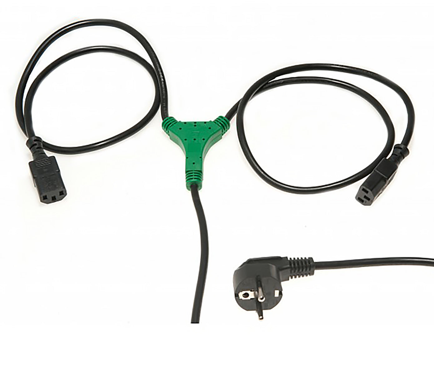 IEC Y-Split Plug Schuko to 2x IEC Female 13A Appliance Plug