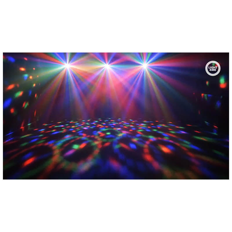 LIGHT4ME T-BAR LED PAR Blütenkugel Laser UV Strobe Diskobeleuchtung Multieffekt