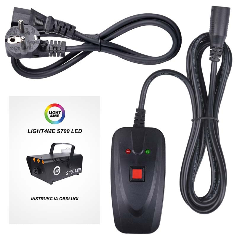 LIGHT4ME S 700W LED-Rauchnebelmaschinen-Effektgenerator mit Fernbedienung