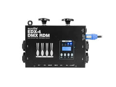 EUROLITE Set 4x PAR-30 Spot schwarz dim2warm + EDX-4 DMX RDM LED Dimmer Pack