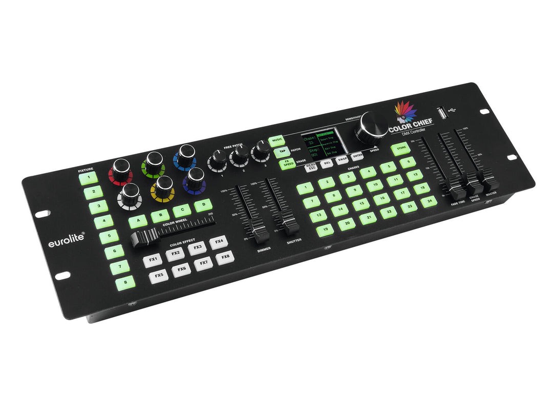 EUROLITE Set 4x LED SLS-7 HCL Boden + 2x LED FE-700 + DMX LED Color Chief Controller