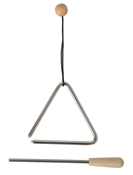 GEWA triangel 10 cm aus spezieller Stahllegierung, Schlägel und Schnur