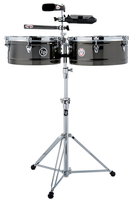 LP Prestige Karl Perazzo timbales 14" og 15", Sort nikkel