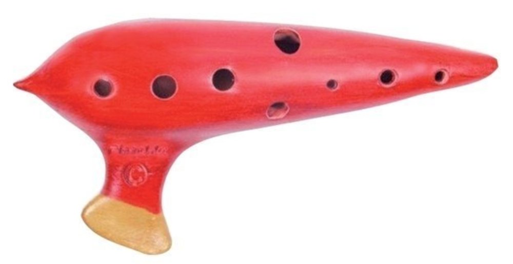 Plaschke Classic Okarina in C, 16 cm, C2 bis F3, rot glasiert