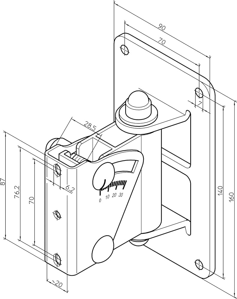 König & Meyer 24471 Boxenwandhalterung Schwarz (15kg)