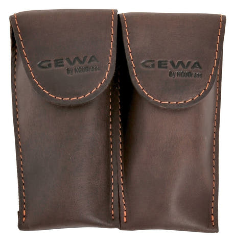 GEWA Crazy Horse Trumpet Double für 2 Trompetenmundstücke, braun