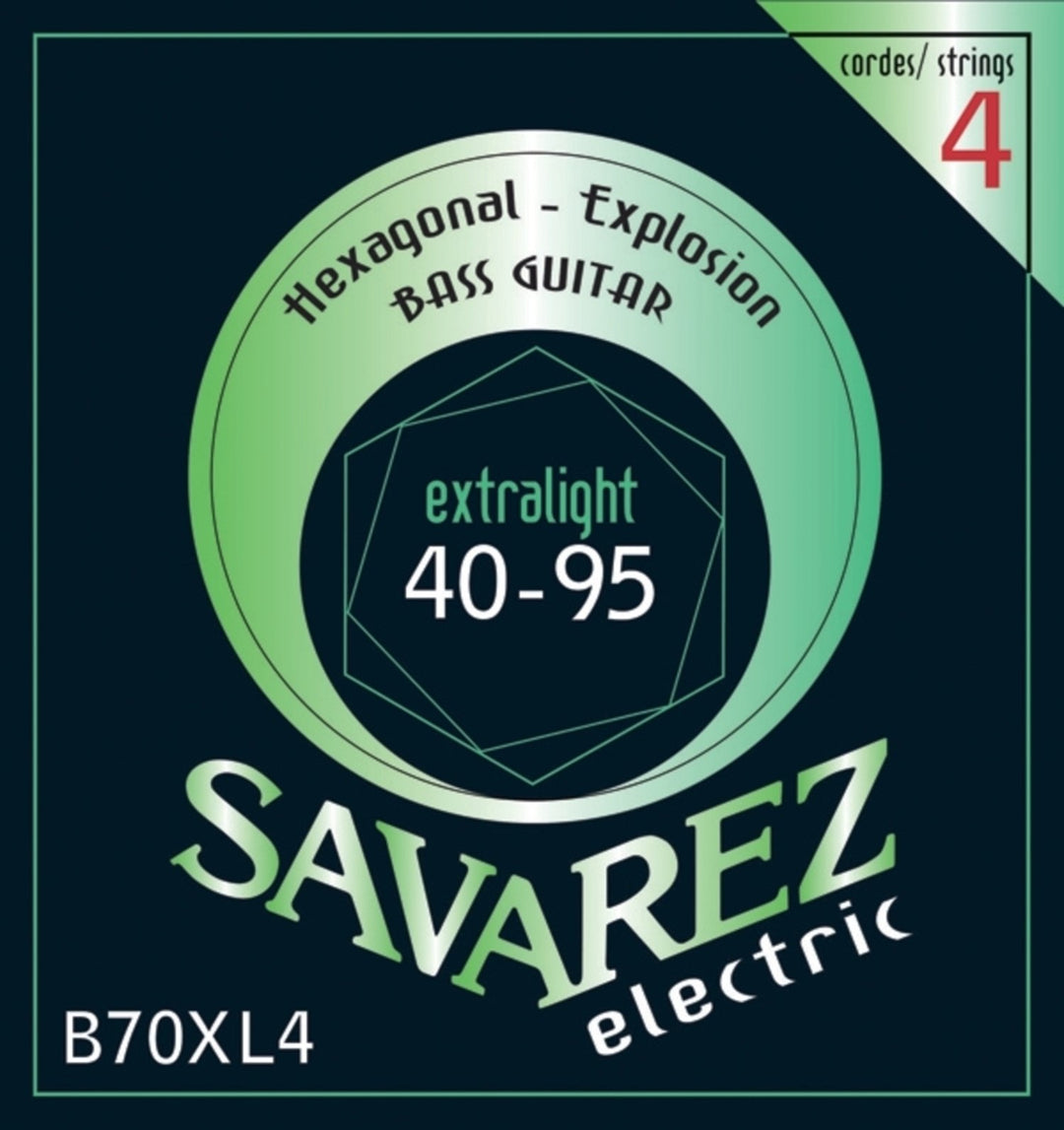 Savarez E-Bass Saiten Hexagonal Explosion - 4-str. Ex-Light (B70XL4)