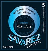 Savarez E-Bass Saiten Hexagonal Explosion - 5-str. Medium-Light (B70M5)