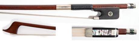Otto Dürrschmidt GEWA Exclusive cellobogen, Pernambuco, achteckig, Silber