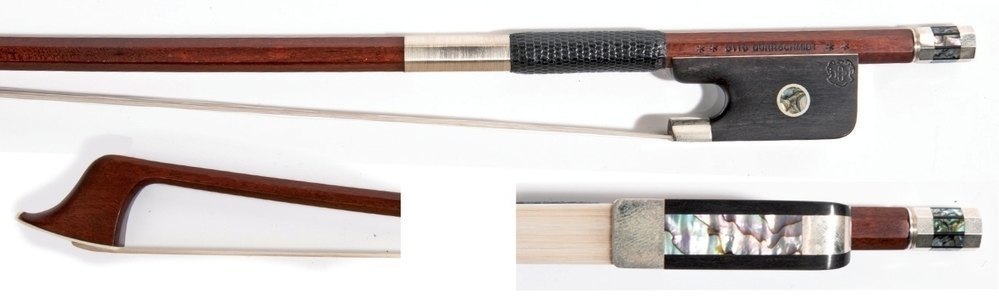 Otto Dürrschmidt GEWA Exclusive cellobue, pernambuco, ottekantet, sølv
