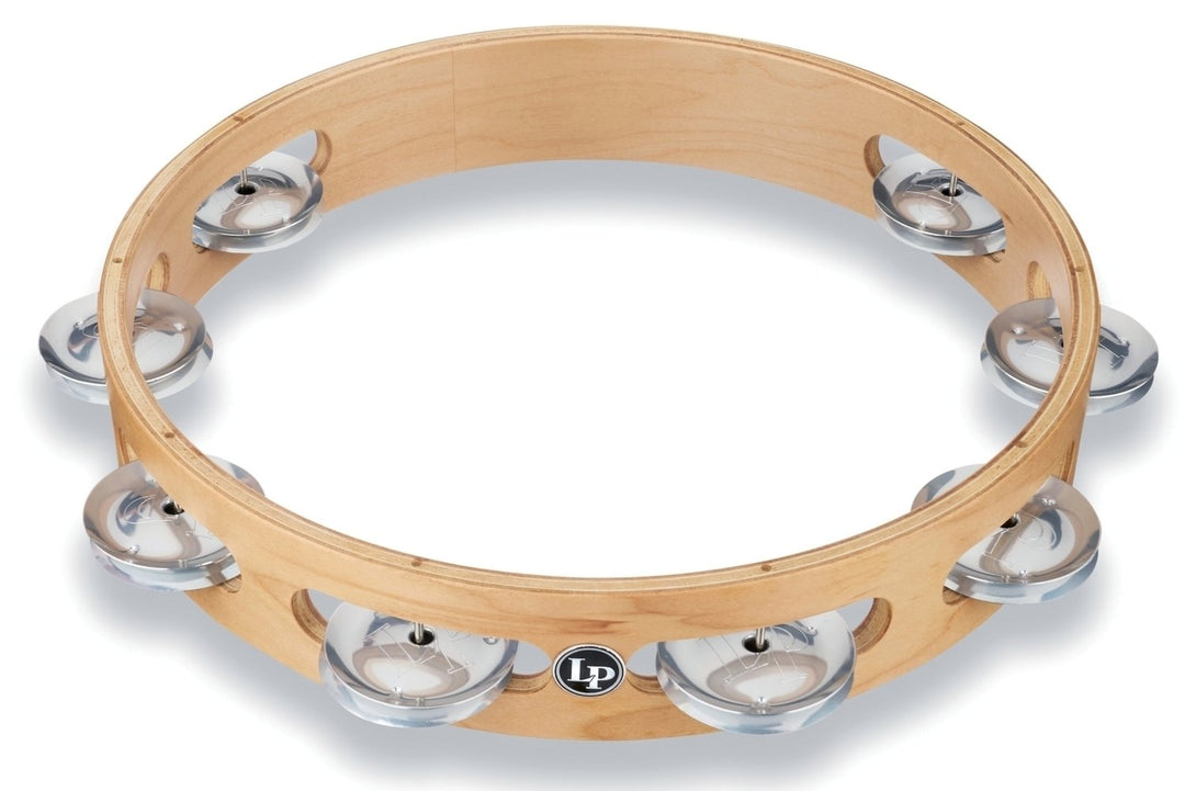 Latin Perkussion Tambourine Pro 10 in Single Row Tambourin - Aluminium (LP380A-AL)