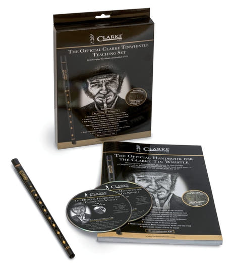 Clarke Original Blechflöte in D, Starterset mit Lehrbuch und CD