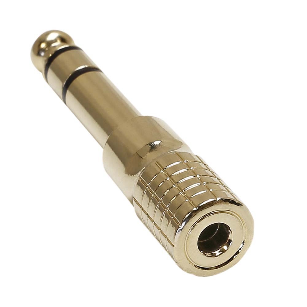 Adapter 3,5mm Stereo Klinke zu 6,3mm Stereo Klinke (Gold)