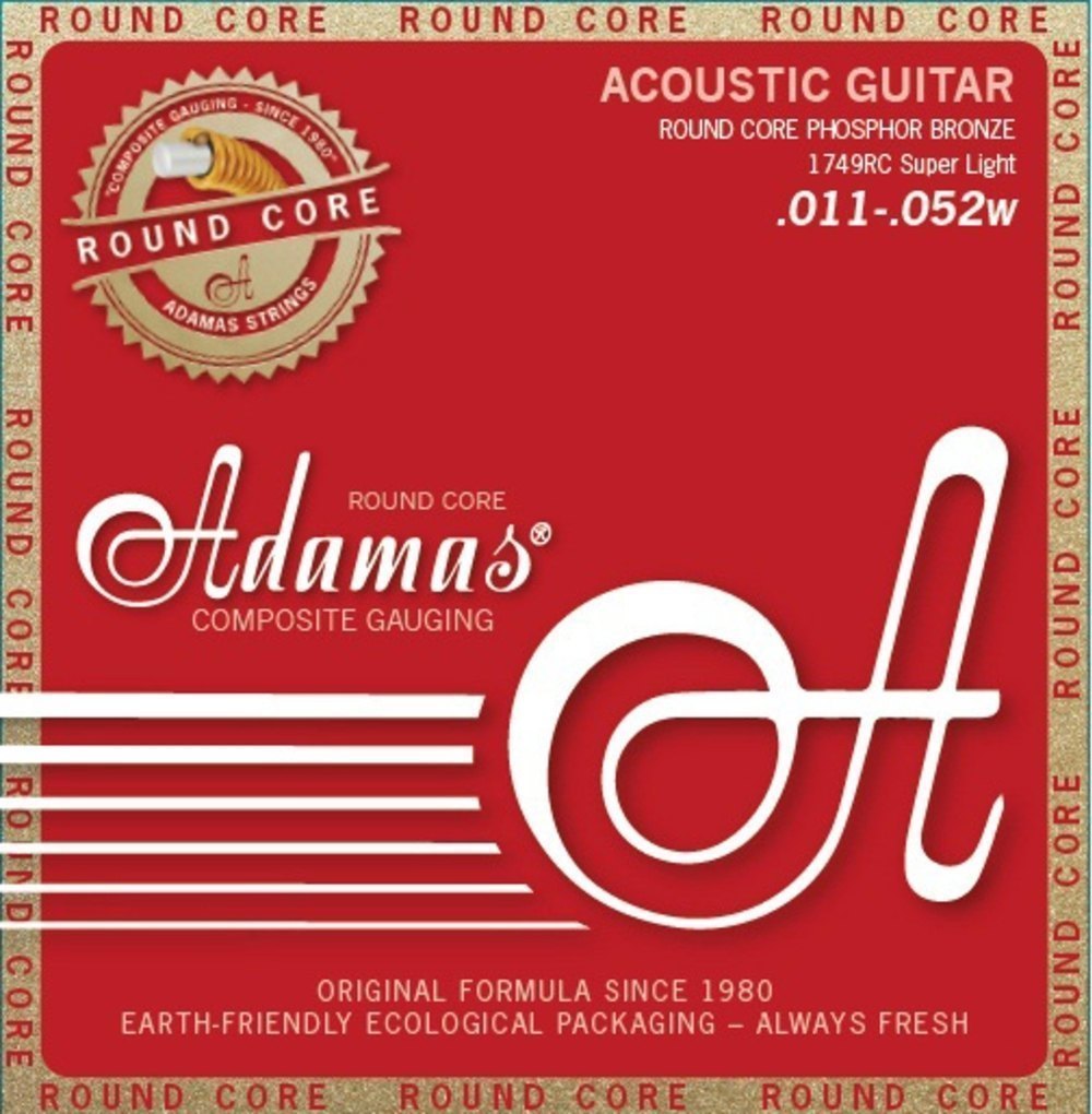 Adamas Round Core 1749RC gitarrengurte, Super Light .011-.052