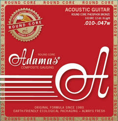 Adamas Saiten für Akustikgitarren Historic Reissue Phosphor Bronze Round Core - 12-str. Light .010-.047 (1616RC)