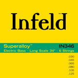 Thomastik-Infeld E-Bass Saiten Superalloy. Round Wound Long Scale - Set 6-saitig lang (IN346)