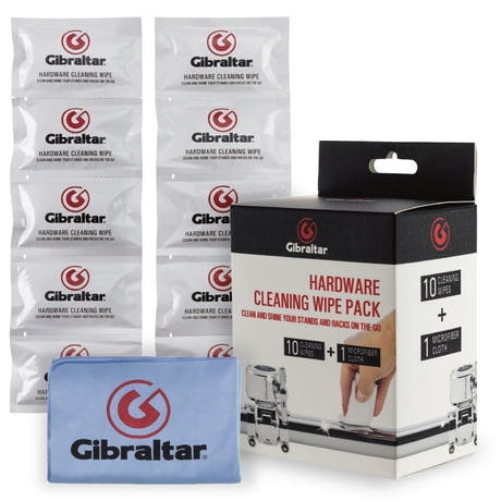 Gibraltar SC-HCW10 Reinigungstücher für Trommelhardware, 10 Stück