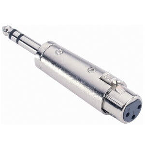 Adapter Audiostecker 6.3 mm Klinke Stereo männlich auf XLR weiblich