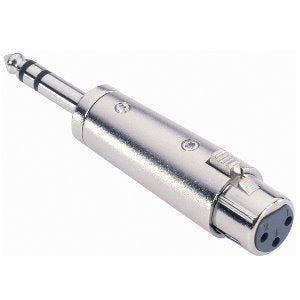 Adapter Audiostecker 6.3 mm Klinke Stereo männlich auf XLR weiblich