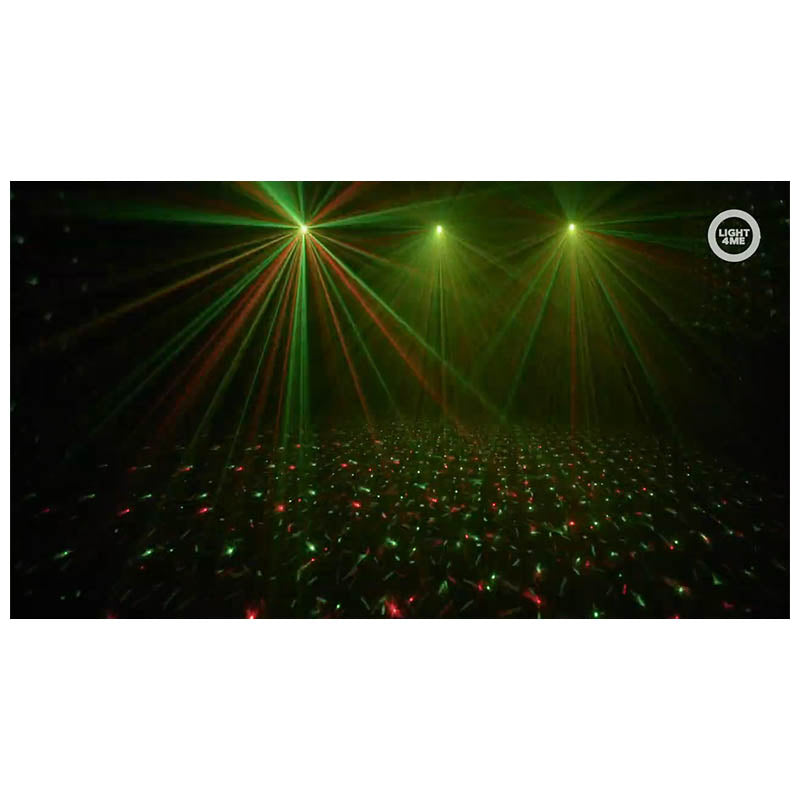 LIGHT4ME T-BAR LED PAR Blütenkugel Laser UV Strobe Diskobeleuchtung Multieffekt