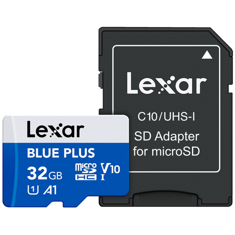Lexar BLUE PLUS microSDHC 32GB UHS-I 100MB/s mit SD-Adapter