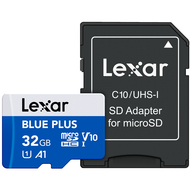 Lexar BLUE PLUS microSDHC 32GB UHS-I 100MB/s mit SD-Adapter