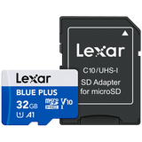 Lexar BLUE PLUS microSDHC 32GB UHS-I 100MB/s mit SD-Adapter