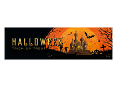 Halloween-banner Haunted House, XL, 300x90 cm