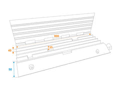 EUROLITE Kabelbrücke 5 Kanäle 900x500x50mm
