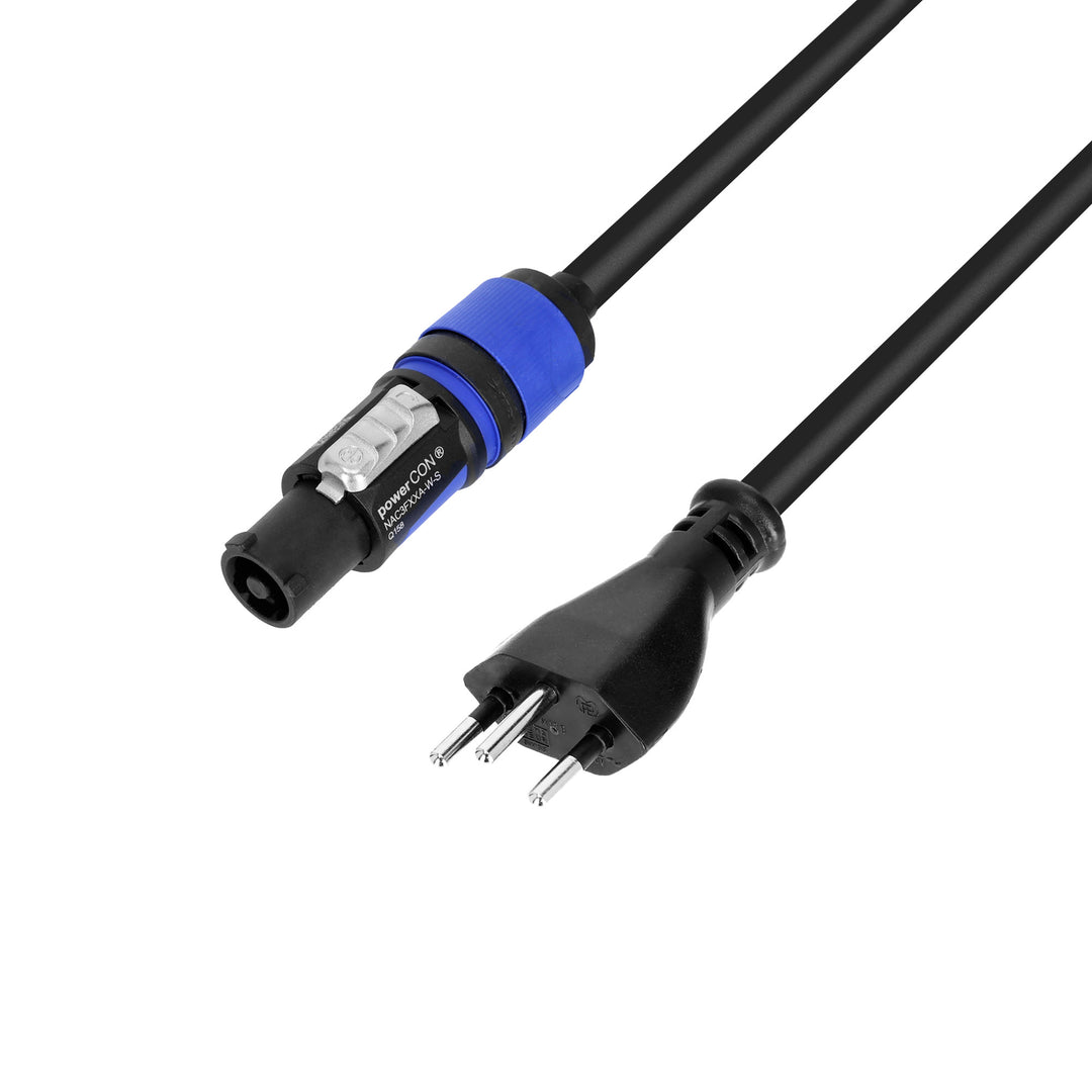 Adam Hall Cables 5 STAR PCON 0150 CH - Stromkabel | Neutrik powerCON® x SEV M12 | 1,5 m