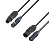 Adam Hall Cables 5 STAR H TCON D 1000 - Hybridkabel | Strom & DMX | Neutrik® XLR 3-polig x TRUE1® | 10 m