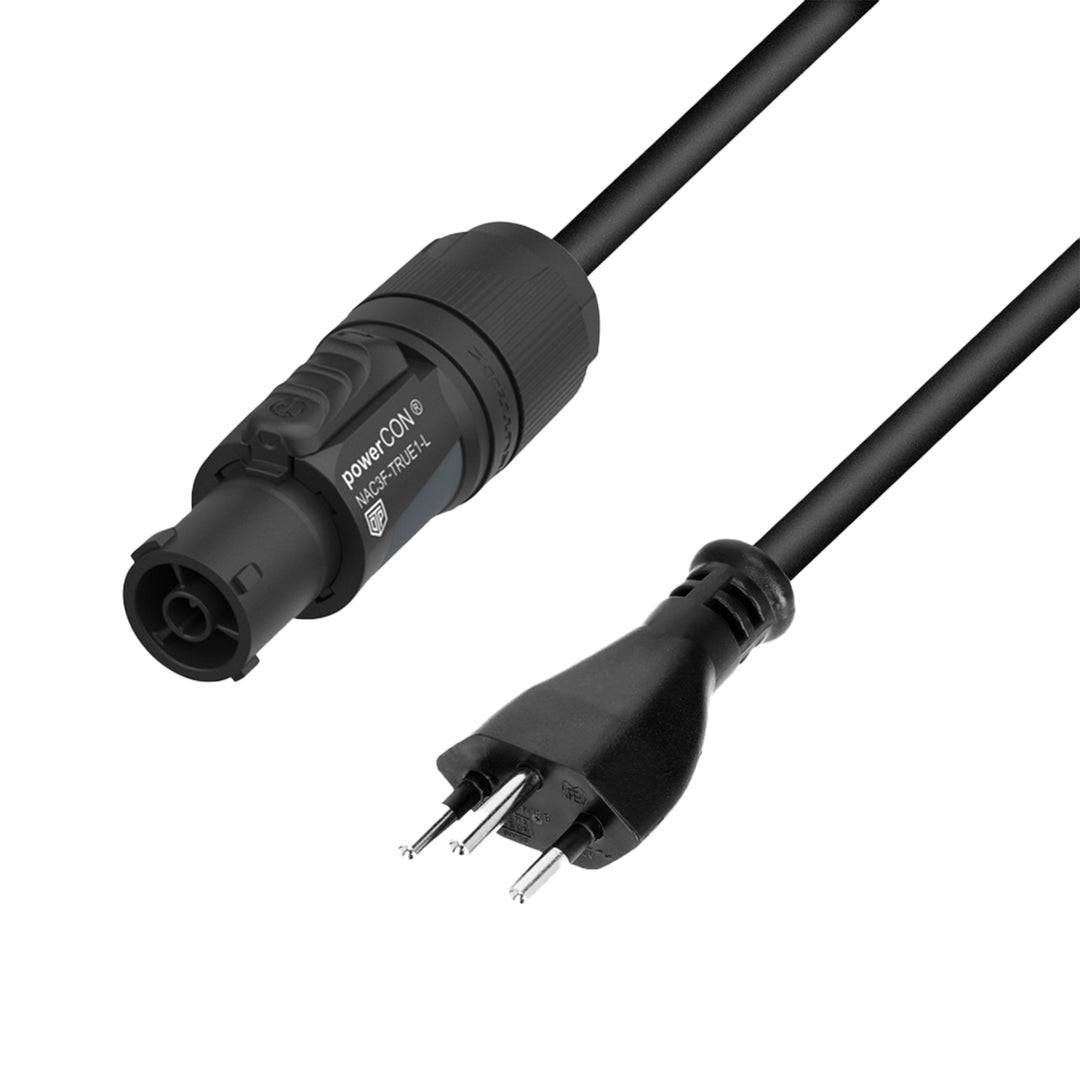 Adam Hall Cables 5 STAR TCON 0150 CH - Stromkabel | Neutrik TRUE1® x SEV M12 | 1,5 m