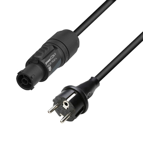 Adam Hall Cables 5 STAR TCON 0150 - Stromkabel | Neutrik TRUE1® x CEE 7/7 mit Titanex®-Leitung | 1,5 m