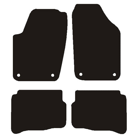 Fußmatten VW Polo 2003-2006 - Ovaler Mattenverschluss