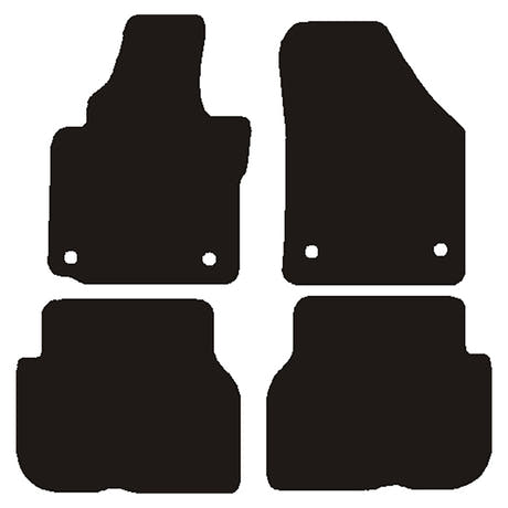 Fußmatten VW Touran 2003-2007 Ovaler Verschluss