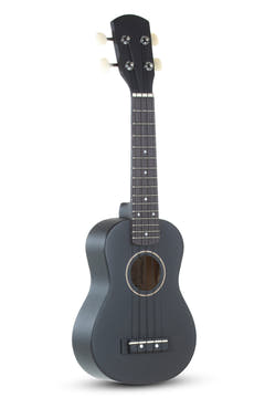 Miguel Almeria Player Pack, Sopran-Ukulele matt schwarz mit Gig Bag
