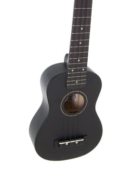 Miguel Almeria Player Pack, Sopran-Ukulele matt schwarz mit Gig Bag