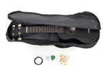 Miguel Almeria Player Pack, Sopran-Ukulele matt schwarz mit Gig Bag