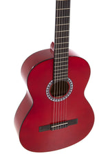 VGS Basic klassische gitarren 4/4, transparent rot