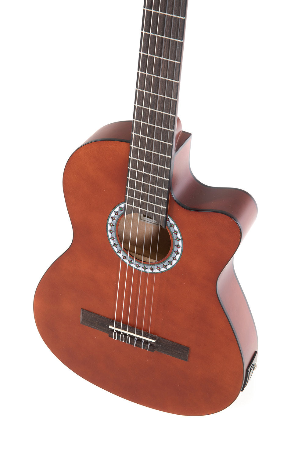 VGS Basic elektroakustische klassische gitarre, nussbaumfarben, Slim Body