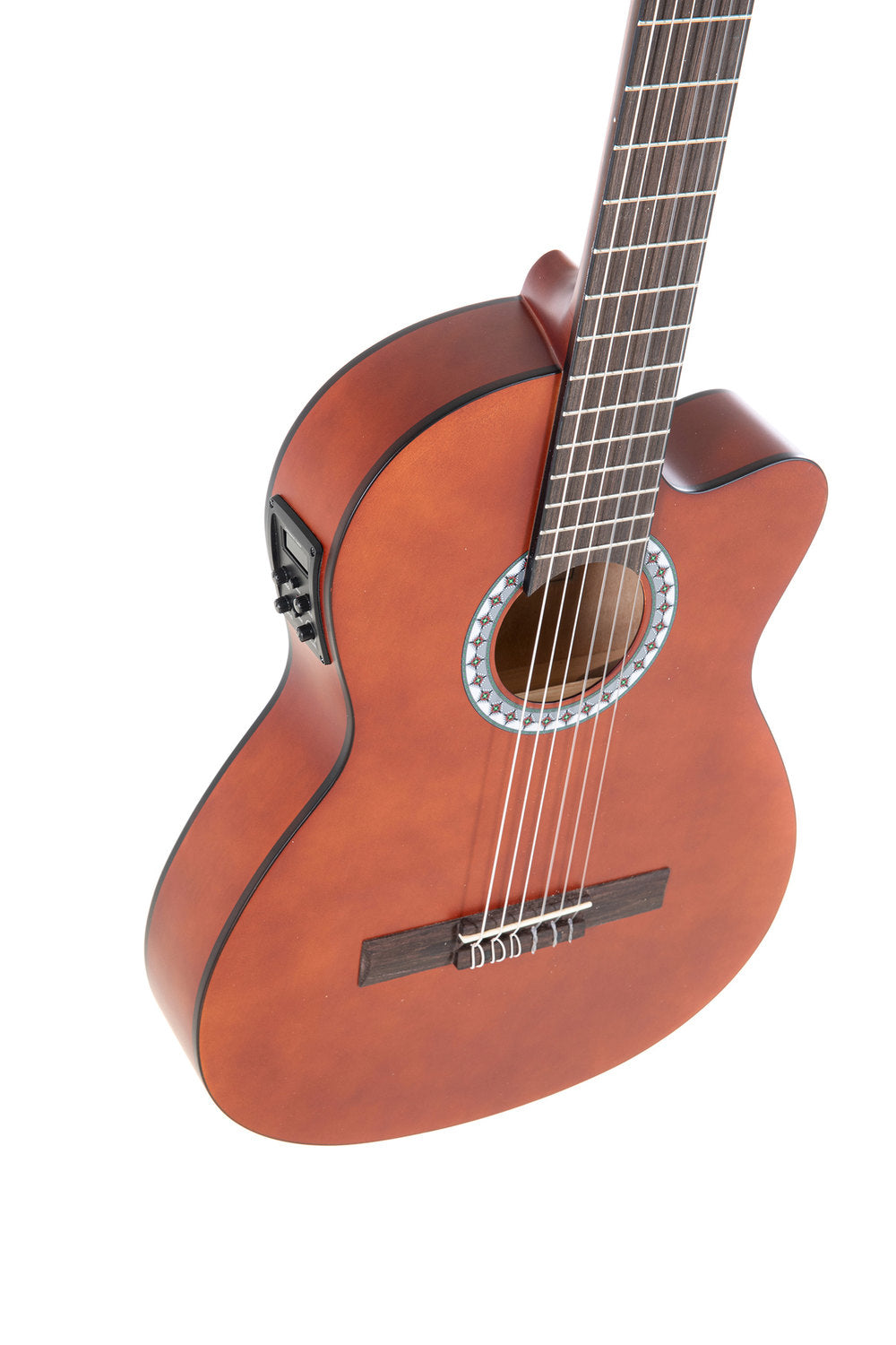 VGS Basic elektroakustische klassische gitarre, nussbaumfarben, Slim Body