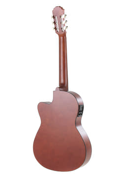 VGS Basic elektroakustische klassische gitarre, nussbaumfarben, Slim Body