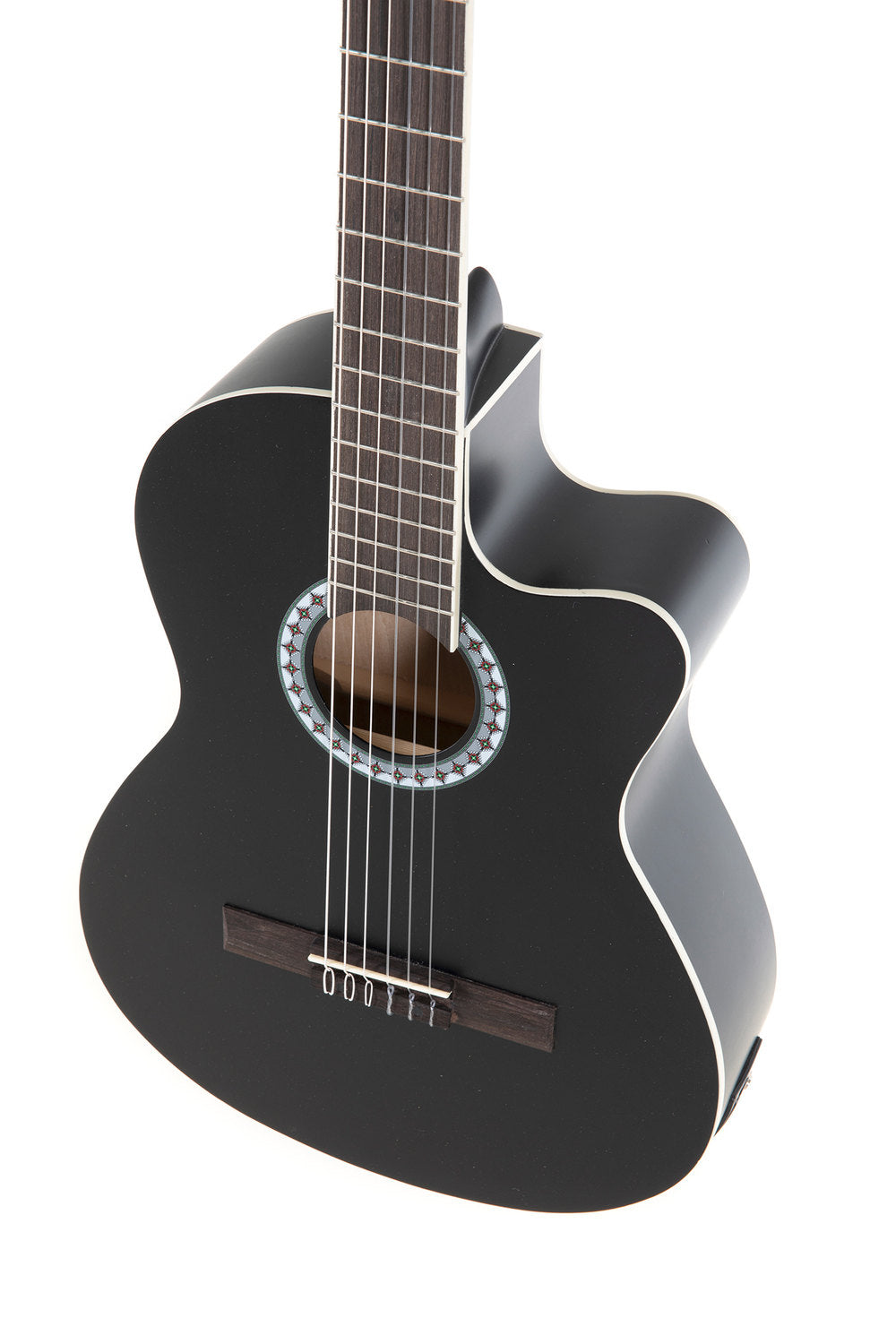 VGS Basic elektroakustische klassische gitarren, schwarz