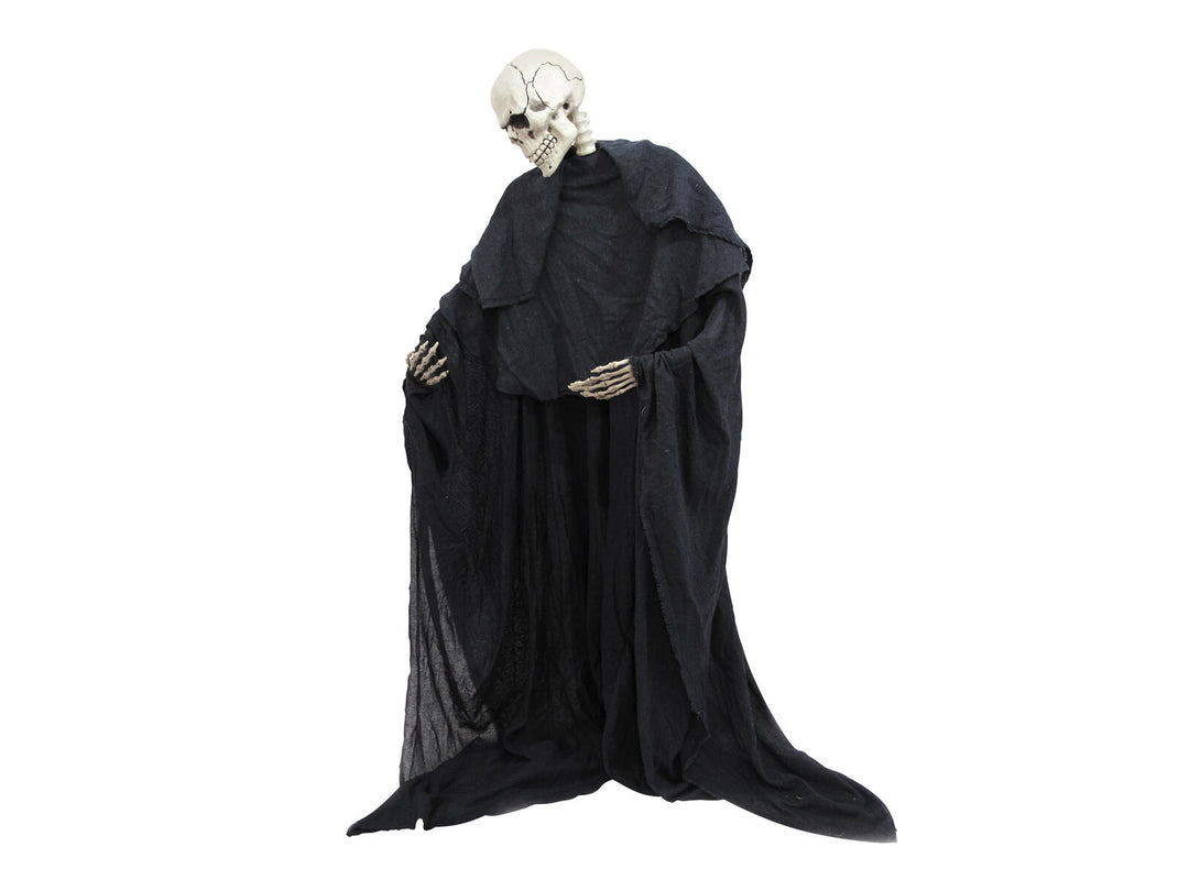 Halloween-figur formbart skelet, sort, 160 cm