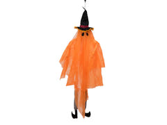 Halloween-figur spøgelse med heksehat, 150 cm